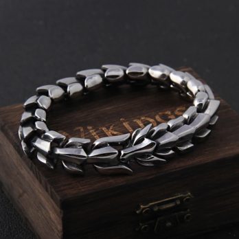 Bracelet Viking Ouroboros – Acier inoxydable